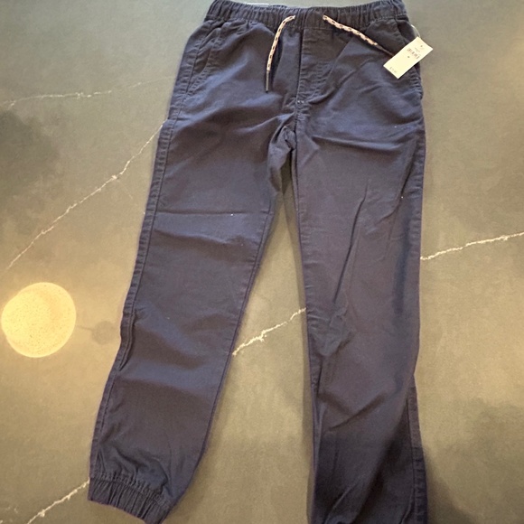 NWT Gap Kids Pull-On Canvas Joggers - Navy Blue - Size M - Picture 1 of 4